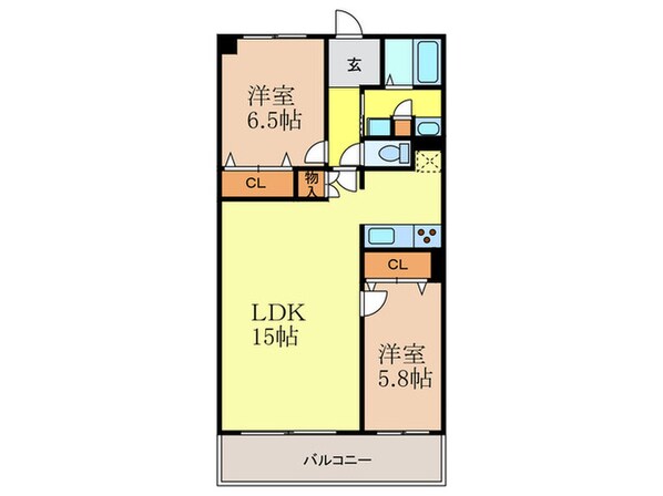 スカ－ル江坂の物件間取画像